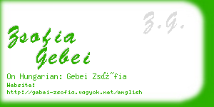 zsofia gebei business card